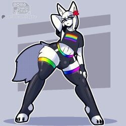 rebel, nagifur, angry, anthro, arctic_fox