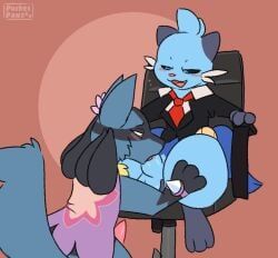 dewott, lucario, pokemon_(species), nintendo, pokemon