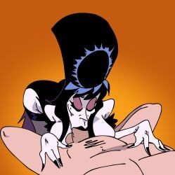 elvira, elvira:_mistress_of_the_dark, lesorgnsfw, balls, black_hair
