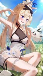 yenko, indie_virtual_youtuber, vyugen, 1girl, animal
