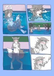 lewdsyrup, 1girls, anthro, breasts, embarrassed