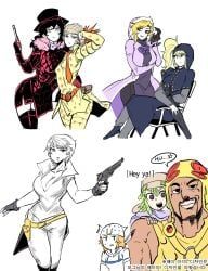 blackmore_(jjba), dr._ferdinand, hey_ya!_(jjba), johnny_joestar, magenta_magenta