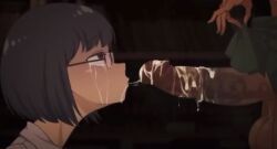 muchin, big_balls, big_penis, black_hair, burping