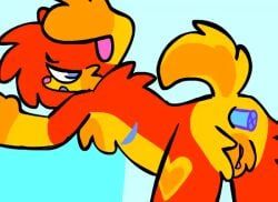 woofles_(furrysauce), furrysauce, against_surface, against_wall, anal