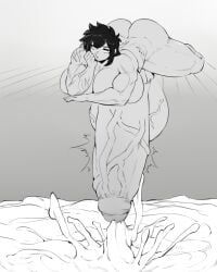 power_(powerslamming), dravisdraws, powerslamming, 1futa, areolae