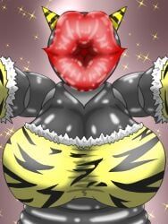 big_breasts, big_lips, big_lips_no_eyes, huge_lips, hyper_lips