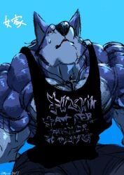 crywolf, mesai0417, 1boy, anthro, big_biceps