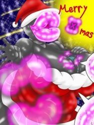 christmas, big_breasts, big_lips, big_lips_no_eyes, christmas_outfit