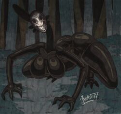 parasitedeath, parasiteterror, 1girl, 1girls, 4_fingers