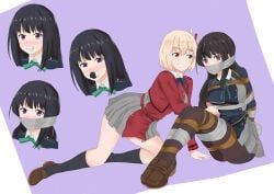 inoue_takina, nishikigi_chisato, lycoris_recoil, jiayuansi, 2girls