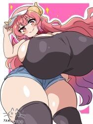 ilulu_(maidragon), lucoa_(maidragon), kobayashi-san_chi_no_maidragon, eduardo31267693, 1girl