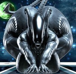 female_xenomorph, xenomorph, alien_(franchise), mechanicalstage, 1girl