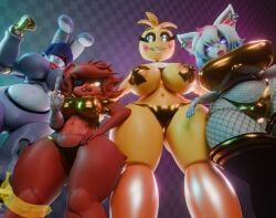 bonnie_(fnaf), fexa, fexa_(cryptia), foxy_(fnaf), lovetaste_chica