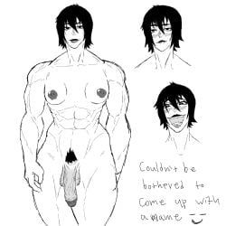 1futa, abs, balls, ballsack, bare_arms