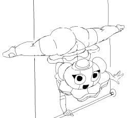 trapezist_(endacopia), endacopia, stinky_peanut, 1girls, acrobatic
