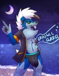 generation_7_pokemon, lycanroc, midnight_lycanroc, pokemon_(species), shiny_pokemon
