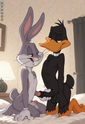 bugs_bunny, daffy_duck, looney_tunes, hydrai, 2boys
