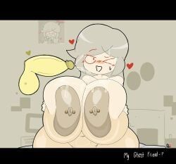 susie, my_ghost_friend, huge_breasts, nipple_piercing