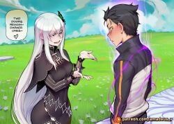 echidna_(re:zero), natsuki_subaru, re:zero_kara_hajimeru_isekai_seikatsu, amadeus_v, 1boy