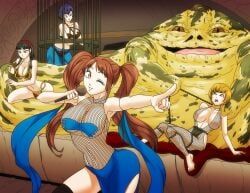 amagi_yukiko, jabba_the_hutt, kujikawa_rise, mara_jade_skywalker_(cosplay), oola_(cosplay)