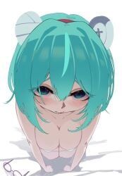 kuromikii_(vtuber), indie_virtual_youtuber, ye_(pixiv83975537), blue_hair, bra
