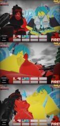fowlcaster_battler_(the_battle_bricks), hatsune_miku, robloxian, sweetheart_(the_battle_bricks), roblox