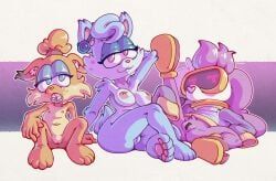 baarbee_(bubsy), oblivia_(bubsy), bubsy_(series), onihidden, 3girls