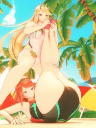 black_maria_(one_piece), mythra_(radiant_beach)_(xenoblade), mythra_(xenoblade), pyra_(pro_swimmer)_(xenoblade), pyra_(xenoblade)