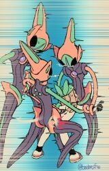 deoxys, deoxys_(speed_form), generation_3_pokemon, legendary_pokemon, may_(pokemon)
