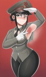 kim_yo-jong, politics, vampiregurl, 1girls, armpit_cutout