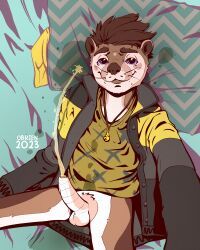 obrien_(artist), 1boy, anthro, bed, bodily_fluids