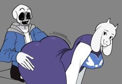 sans, toriel, undertale, undertale_(series), ribznsfw