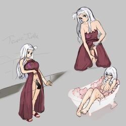 mirajane_strauss, fairy_tail, tropic_turtle, 1boy, 1girls
