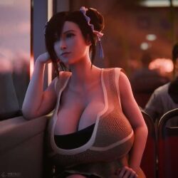 tifa_lockhart, final_fantasy, final_fantasy_vii, final_fantasy_vii_remake, vreya3d