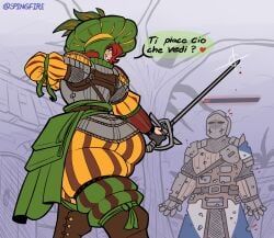 virtuosa_(for_honor), warden_(for_honor), for_honor, spingfire, 1boy