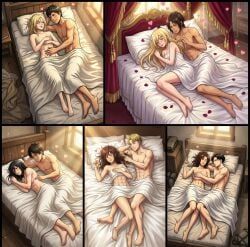annie_leonhardt, bertolt_hoover, eren_jaeger, hanji_zoe, historia_reiss