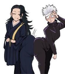 satoru_gojo, suguru_geto, jujutsu_kaisen, sugarystarfish, 2boys