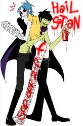 2d_(gorillaz), murdoc_niccals, murdoc_niccals_(demon_days), gorillaz, black_hair