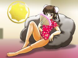 chao_lingshen, mahou_sensei_negima!, hoshikawa_tsukimi, blush, cameltoe