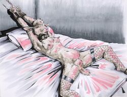 coypowers, anthro, bed, bed_sheet, bedding