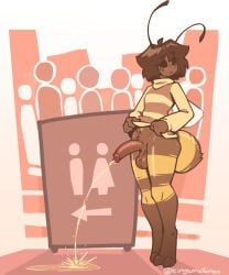 mazus_(tinysmallman), tinysmallman, antennae_(anatomy), anthro, anthro_peeing
