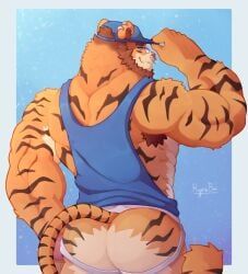ledge_(ledgerdamayn), anthro, armpit_hair, armpit_tuft, back_muscles