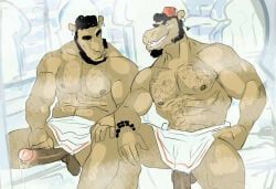 tuskforce, abs, anthro, arab, balls