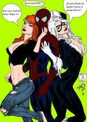 black_cat_(marvel), felicia_hardy, mary_jane_watson, peter_parker, spider-man