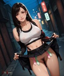 tifa_lockhart, final_fantasy_vii, vilerune, 1girl, bottomless