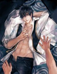 gintoki_sakata, hijikata_toshiro, shinsengumi_(gintama), gintama, babyfoxcc