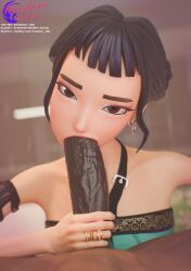 zoey_(kpop_demon_hunters), kpop_demon_hunters, randomtide, 1boy, 1girls