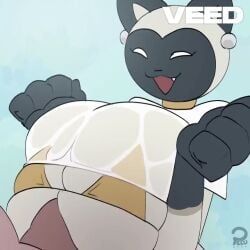 minke, peculiart, anthro, bimbo, boobjob