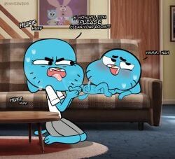 gumball_watterson, nicole_watterson, cartoon_network, the_amazing_world_of_gumball, vwhiskers