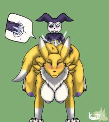 impmon, renamon, bandai_namco, digimon, ass